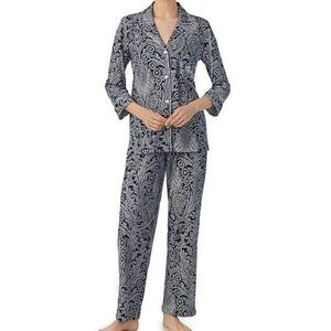 Ralph Lauren Paisley Pajamas Set XL Navy & White